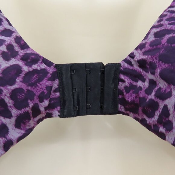 Torrid Curve 44B Bra Purple Black Cheetah Leopard Animal Print Underwire Lined - Picture 6 of 15